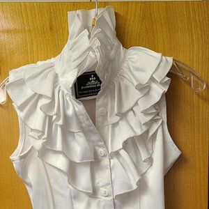 FanplusFriend Sleeveless Ruffle Top Unique XS